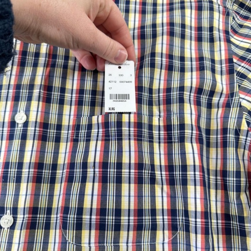 Brooks Brothers Men's Button Up Shirt Regent Non-Iron Supima Cotton Plaid Shirt - Picture 7 of 10
